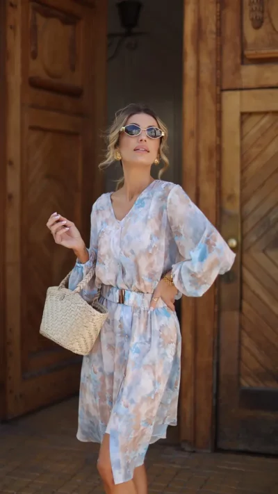 CARMEL sukienka SALY niebieska