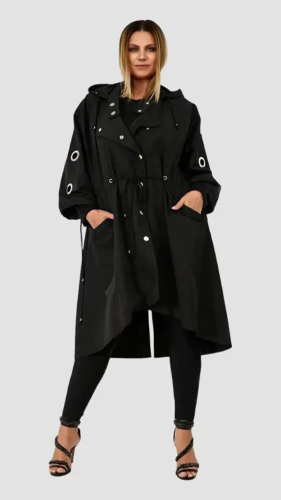 SASHA FERRANO Płaszcz Privera czarny