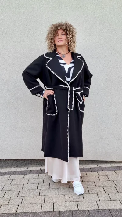 INFINITE Płaszcz przejściowy / Narzutka bez podszewki czarny