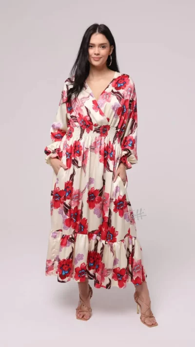 TAFFI Sukienka ANESTI róże