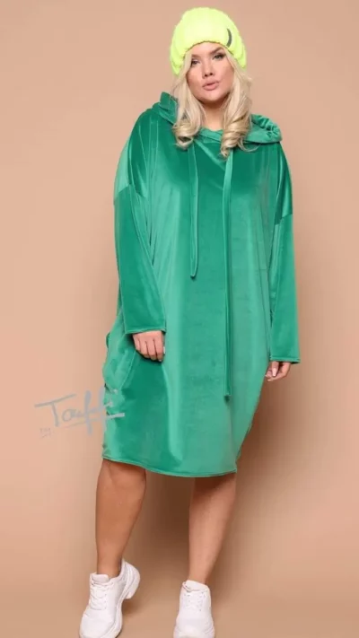 TAFFI Sukienka bluza CLUB welur