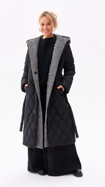 BLUE SHADOW Płaszcz damski Elsu (czarny)