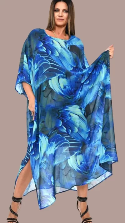 SASHA FERRANO sukienka letnia DENIS Chabrowe Pióra