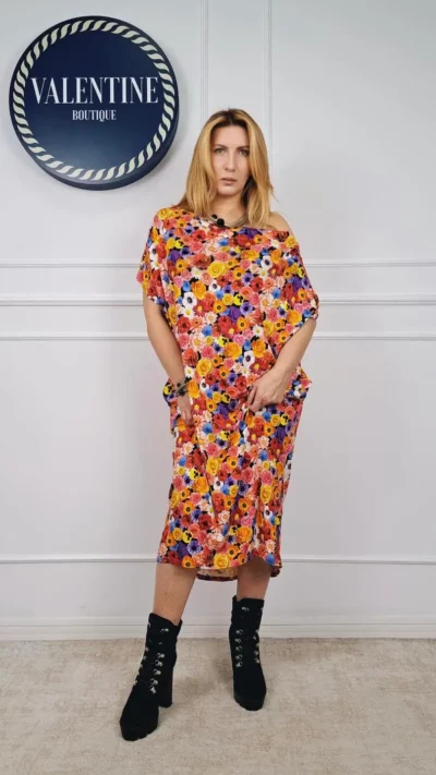 TAFFI Sukienka TUBA kwiaty