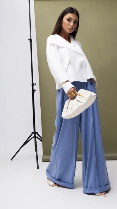 MISS CITY OFFICIAL Spodnie damskie OBSESSED (niebieski)