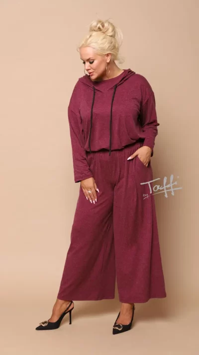 TAFFI Komplet SATER angora (bordo)