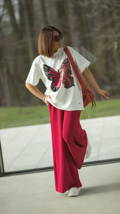 BASTET Bluzka T-shirt  Motyl (biały)