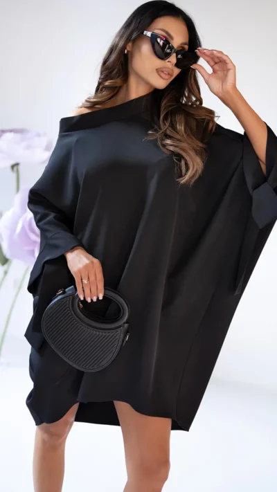 MISS CITY OFFICIAL Sukienka kimonowa (czarna)
