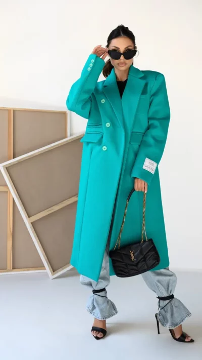 MISS CITY OFFICIAL Płaszcz Runway (turkusowy)