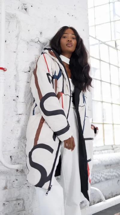 LaDonna Dwustronna Kurtka Font (ecru)