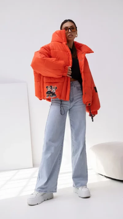 MISS CITY OFFICIAL Kurtka Damska Real Miki (pomarańcz)