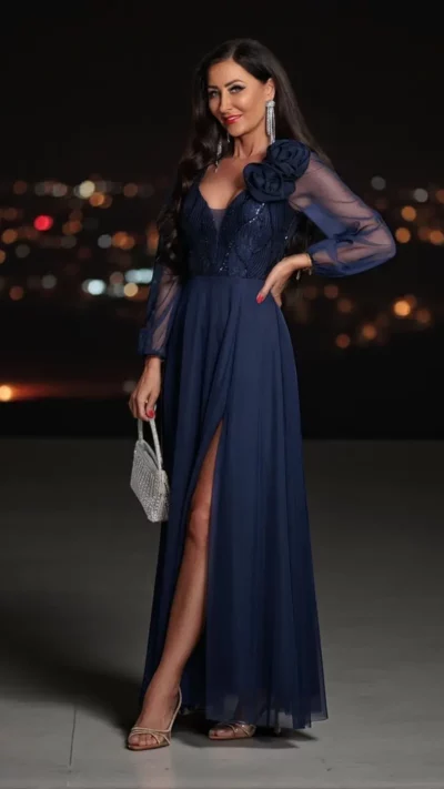 ELIZABETH Sukienka wieczorowa STELLA (granat)