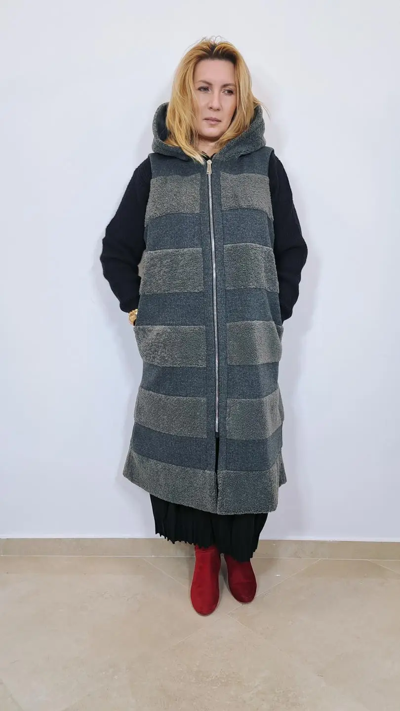 zele kamizelka plaszczowa szara 3