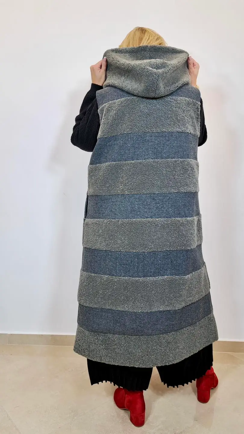 zele kamizelka plaszczowa szara 4