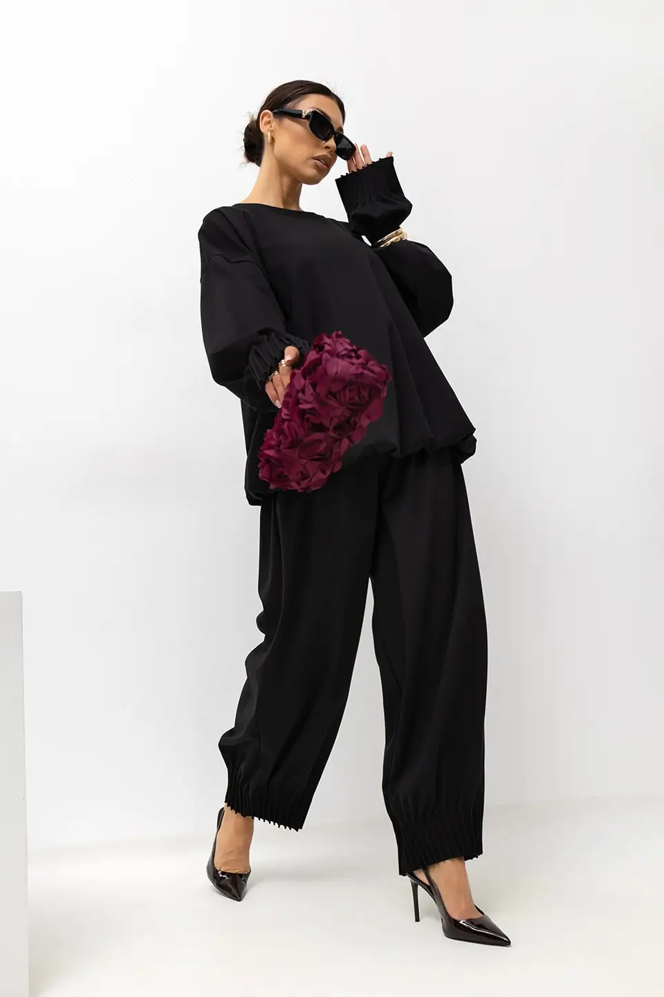 mco spodnie love me not czarny 2